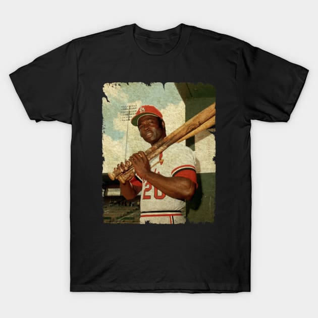 Lou Brock in St. Louis Cardinals T-Shirt by PESTA PORA